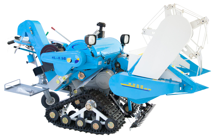 Self-propelling 4L-0.9B wheat rice mini combine harvester